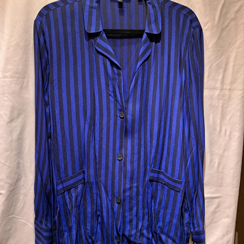 Striped Blue Women's Jacket